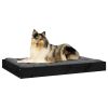 Dog Bed Black 36"x25.2"x3.5" Solid Wood Pine