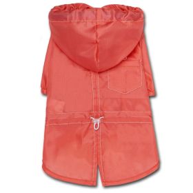 Touchdog Split-Vent Designer Waterproof Dog Raincoat (Color: Red, size: X-Small)