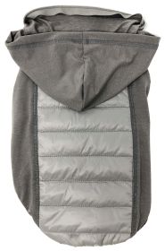 Pet Life 'Apex' Lightweight Hybrid 4-Season Stretch and Quick-Dry Dog Coat w/ Pop out Hood (Color: grey, size: X-Small)