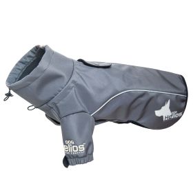 Dog Helios Extreme Softshell Performance Fleece Dog Coat (Color: grey, size: medium)