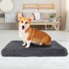 Dog Bed Soft Plush Cushion Cozy Warm Pet Crate Mat Dog Carpet Mattress with Long Plush for S M Dogs